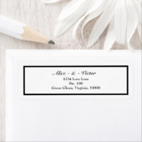 Classic Formal Black White Mariage Adresse de reto