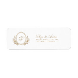 Étiquette Classic Luxe Gold Monogramme Retourner les étiquet