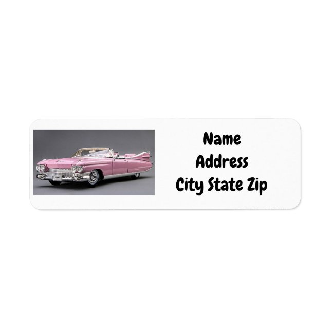 ÉTIQUETTE ***CLASSIC PINK CADILLAC** LABEL ADDRESS (Devant)