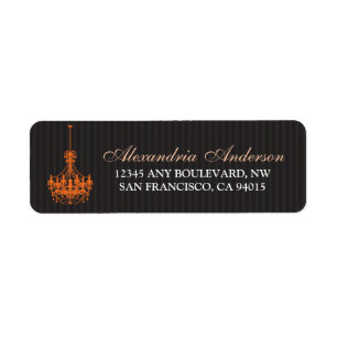 Étiquette Classy Chandelier Return Label (orange)
