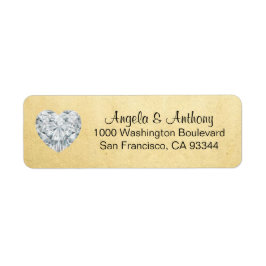 Étiquette Classy Elegant Gold Foil Mariage Adresse de retour