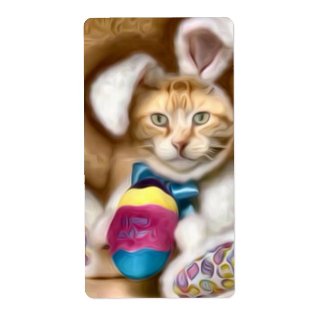Étiquette Claude Easter Bunny Holiday Carte postale Cadeaux  (Devant)