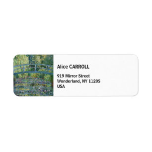 Étiquette Claude Monet - Eau Lily étang, Harmonie verte