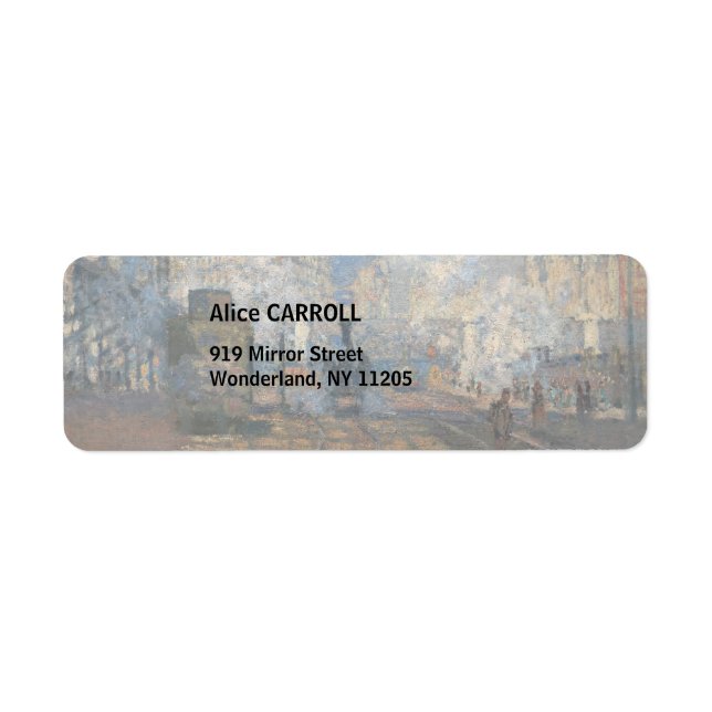 Étiquette Claude Monet - Gare Saint-Lazare Vue extérieure (Devant)