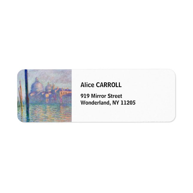 Étiquette Claude Monet - Grand Canal, Venise (Devant)