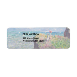 Étiquette Claude Monet - Promenade Cliff à Pourville