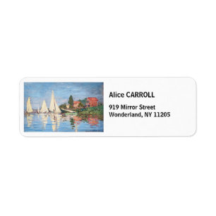 Étiquette Claude Monet - Régates à Argenteuil