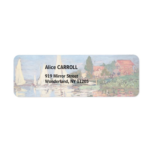 Étiquette Claude Monet - Regattas à Argenteuil (Devant)
