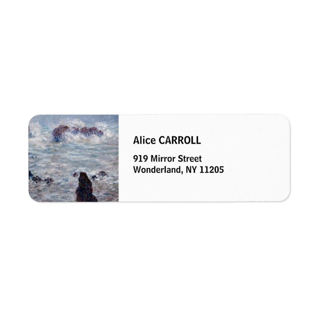Étiquette Claude Monet - Tempête au large de la côte Belle-Î (Devant)