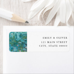 Étiquette Claude Monet Water Lilies Mariage Adresse de retou