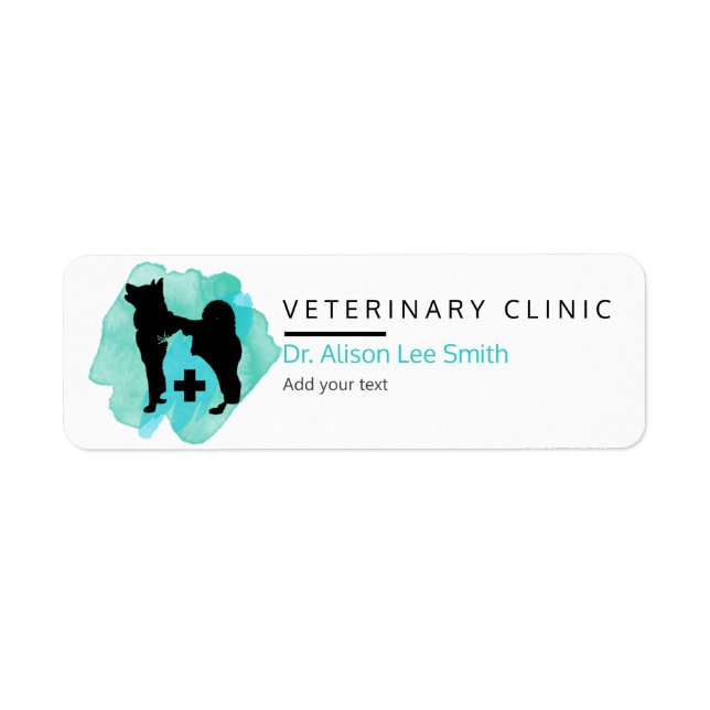 Étiquette Clinique vétérinaire Vétérinaire (Devant)