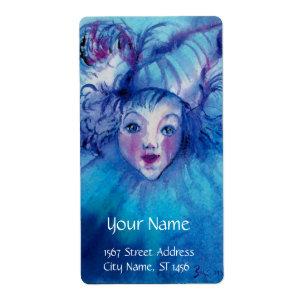 ÉTIQUETTE CLOWN EN BLEU