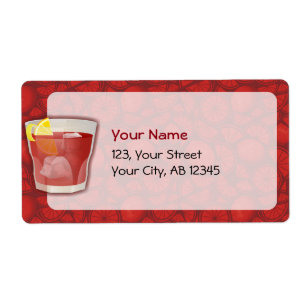 Étiquette cocktail Americano