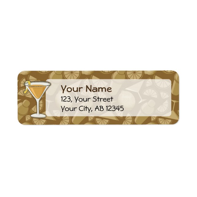 Étiquette Cocktail Sidecar (Devant)