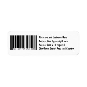 Étiquette Code barres - pas en vente