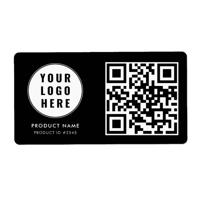 Étiquette Code QR d'identification de produit de logo d'entr (Devant)