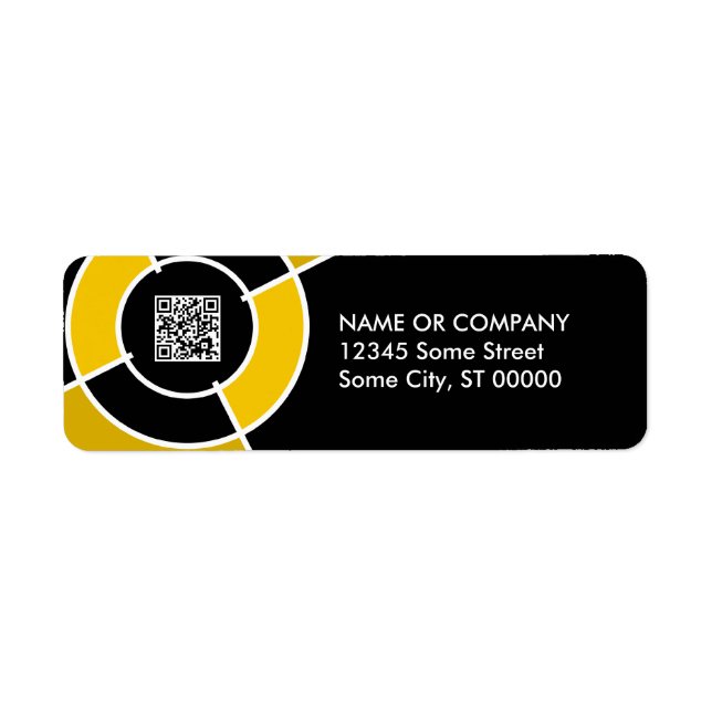 Étiquette code QR du bullseye orange (Devant)
