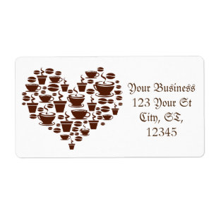 Étiquette Coffee Lover Heart Thunder_Cove