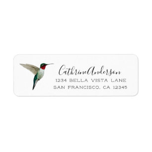 Étiquette Colibri à gorge rubis