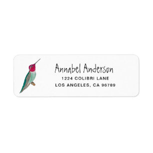 Étiquette Colibri d'Anna
