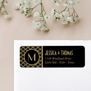 Étiquette Collection de Mariages Art Déco Gatsby vintage des
