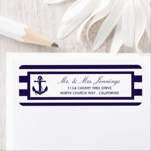 Étiquette Collection de Mariages de la marine d'Ancres nauti