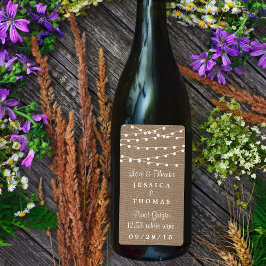 Étiquette Collection de Mariages Rustic Burlap