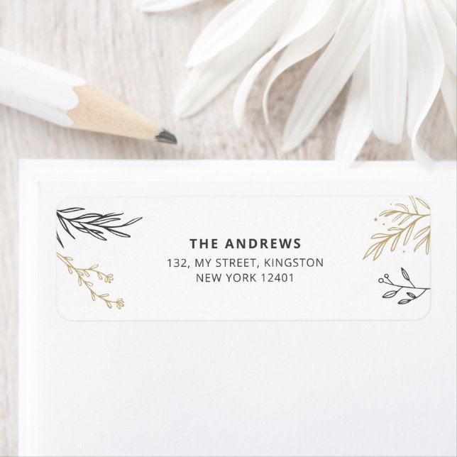 Étiquette Collection familiale moderne Photo Typographie de  (En situation)