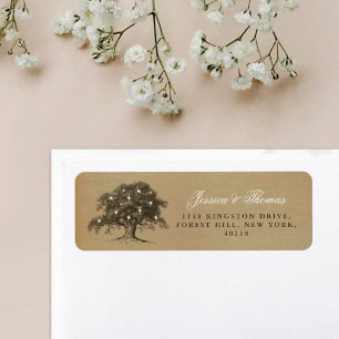 Étiquette Collection Vintage de Mariages d'Old Oak Tree