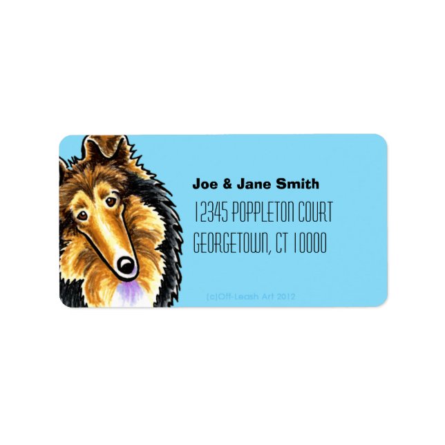 Étiquette Collie Sheltie Carribean (Devant)