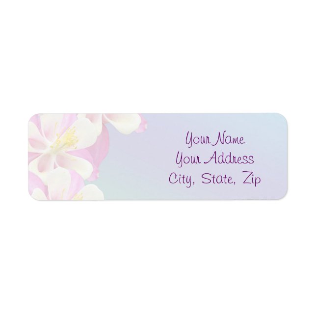 Étiquette Colonne rose et blanc (Devant)