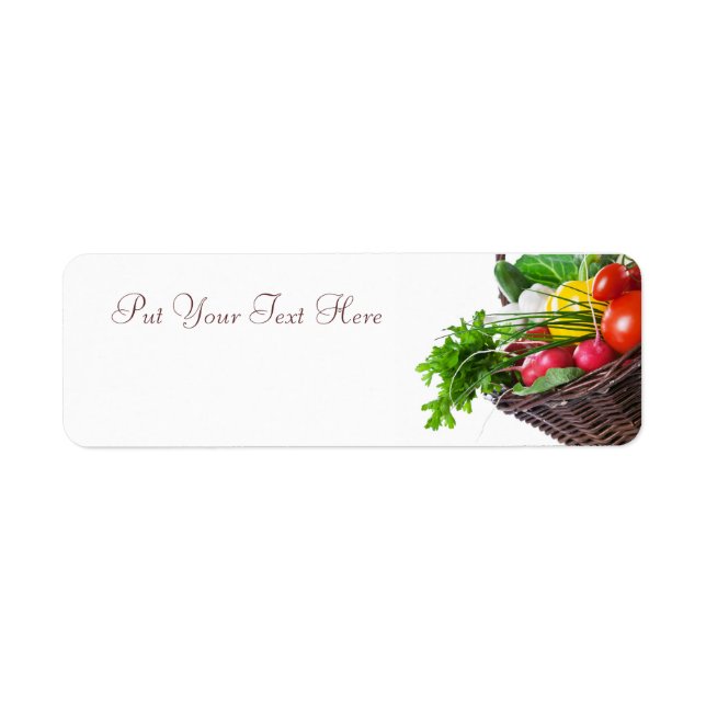 Étiquette Composition Avec Légumes Crus (Devant)