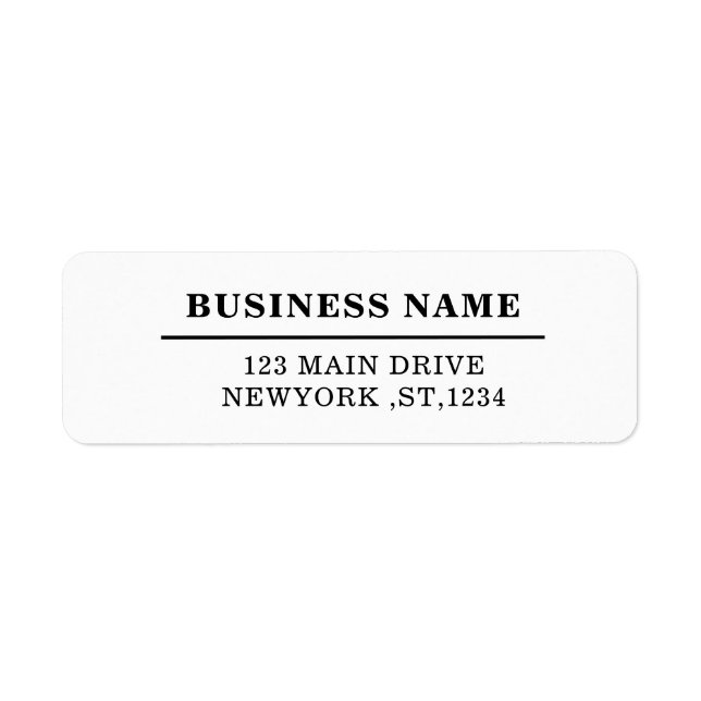 Étiquette Conception d'adresse de retour de logo d'entrepris (Devant)