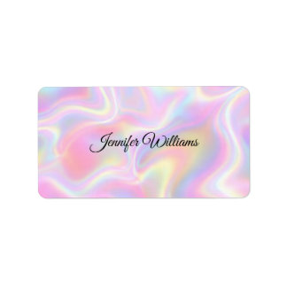 Étiquette Conception de tourbillon holographique pastel vibr