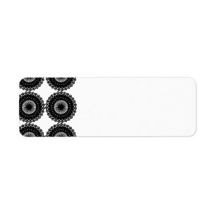 Étiquette Conception noire de motif de dentelle. Coutume