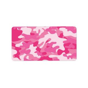 Étiquette Conception rose et blanche de Camo