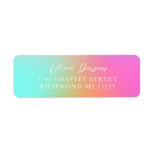 Étiquette Conception Scénario Ombre Rainbow Gradient
