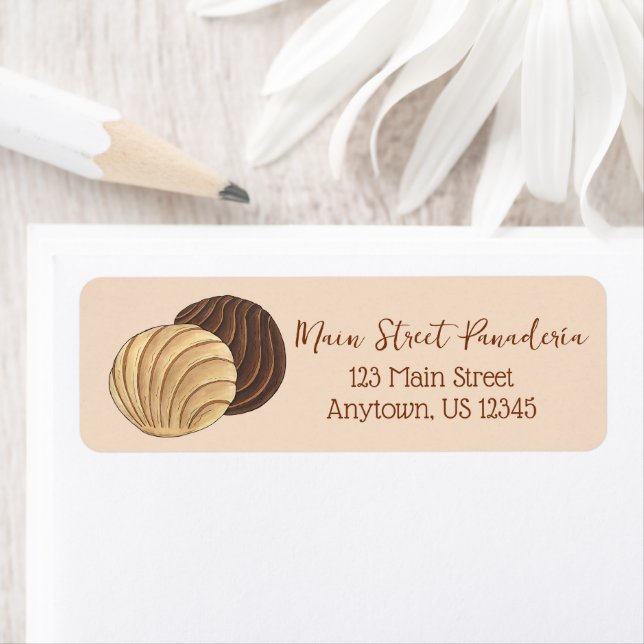 Étiquette Conchas Pan mexicain Dulce Sweet Bread Panadería (En situation)