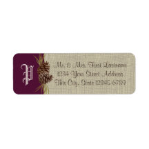 Cônes de pin et prune noire Burlap