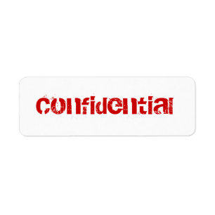 Étiquette confidentiel