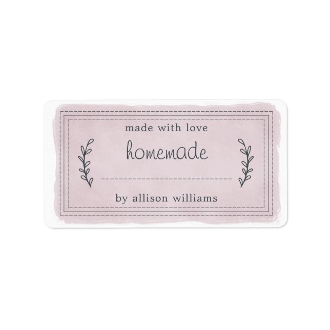 Étiquette Confiture Rustique Fait Maison De Produits Pâtisés (Devant)