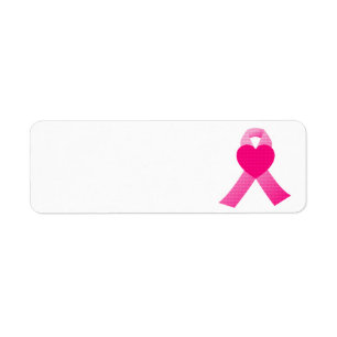 Étiquette Conscience rose de cancer du sein de ruban de
