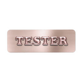 Étiquette Contanseurs roses de Tester 3D en poudre or rose