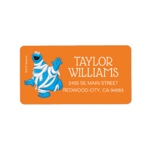 Étiquette Cookie Monster   Maman d'Halloween