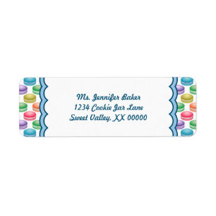 Étiquette Cookies Pop Art Macarons colorés