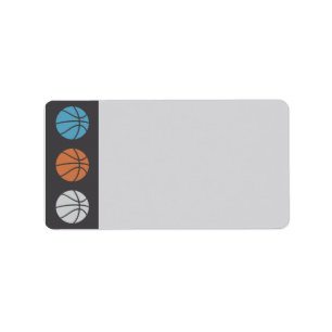 Étiquette COOL BASKETBALL Bar Bat mitzvah correspondant Étiq