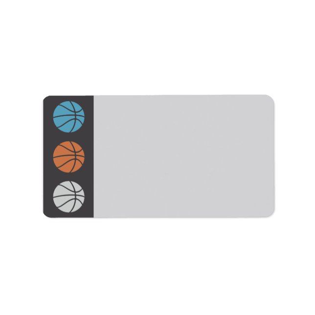 Étiquette COOL BASKETBALL Bar Bat mitzvah correspondant Étiq (Devant)