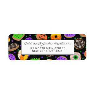 Étiquette Cool Parties scintillant mignonne Confetti Donuts 