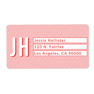 Étiquette Cool Red and White Stripes Return Address Labels