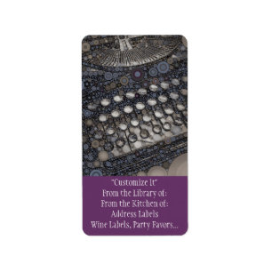 Étiquette Cool Vintage machine à écrire Design moderne Pop A